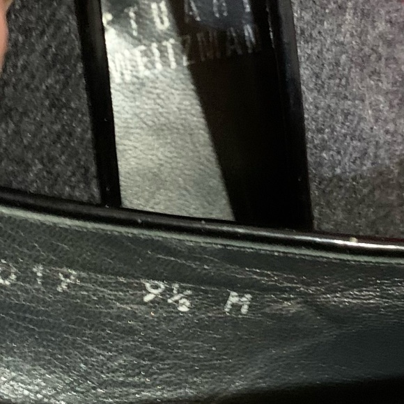 STUART WEITZMEN Black and Dark Gray, Tulip Bow Ballet Slip On Flats - Picture 6 of 6